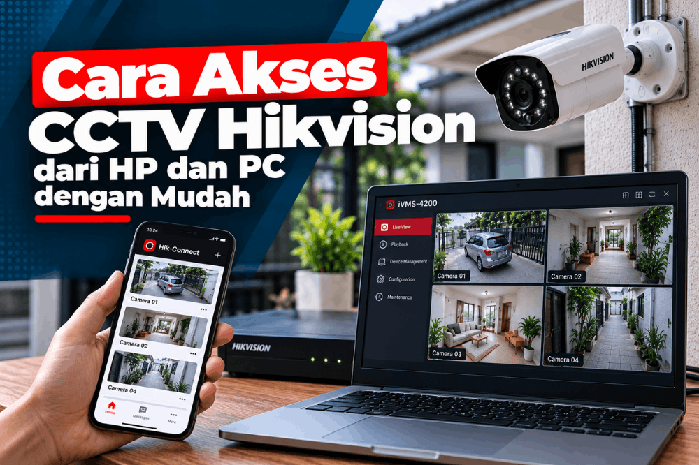 cara akses CCTV hikvision dari HP dan PC dengan mudah