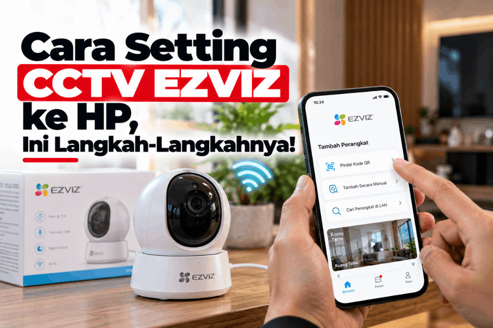 cara setting CCTV ezviz ke HP ini langkah langkahnya
