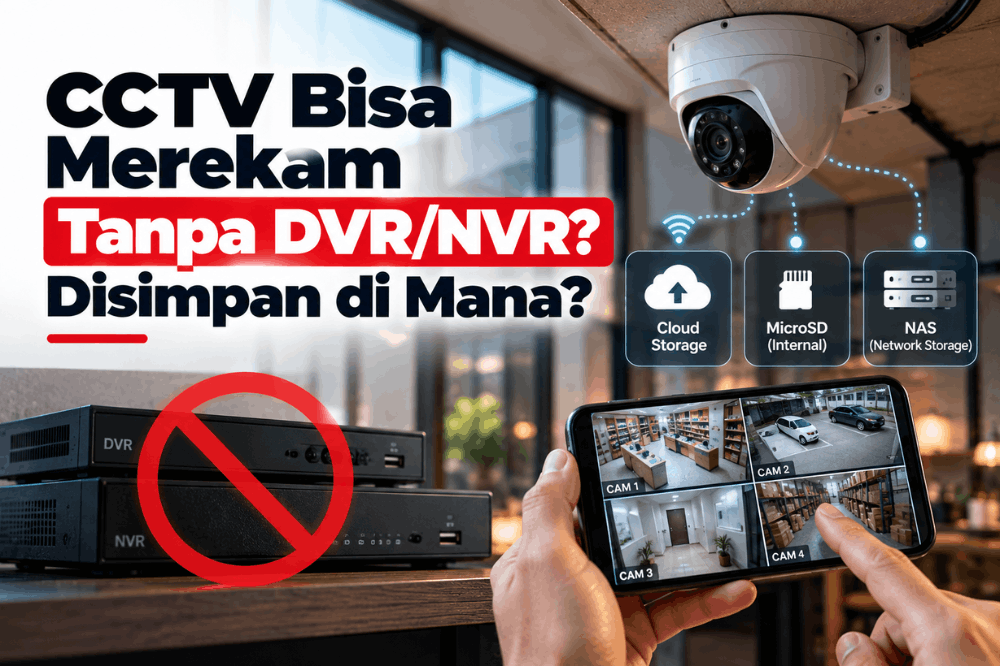 CCTV bisa merekam tanpa DVR NVR disimpan di mana