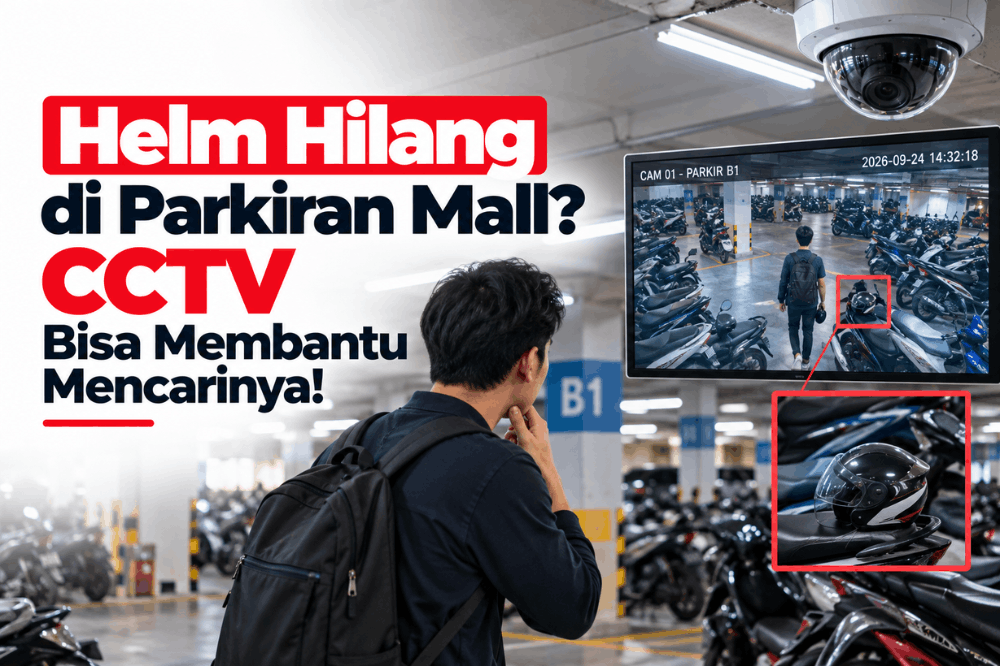 helm hilang di parkiran CCTV bisa membantu mencarinya