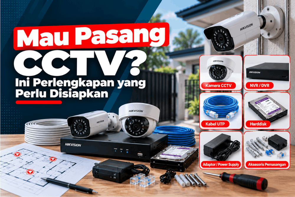 mau pasang CCTV ini perlengkapan yang perlu disiapkan