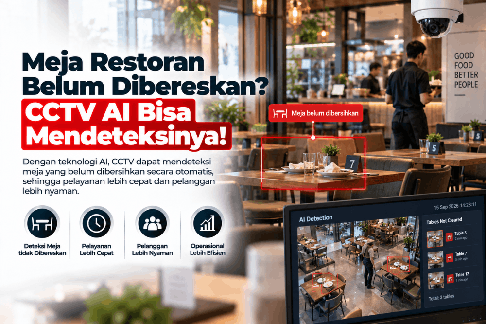 meja restoran belum dibereskan CCTV AI bisa mendeteksinya