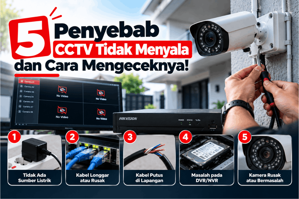 5 penyebab CCTV tidak menyala dan cara mengeceknya