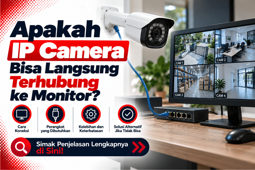 apakah IP camera bisa langsung terhubung ke monitor