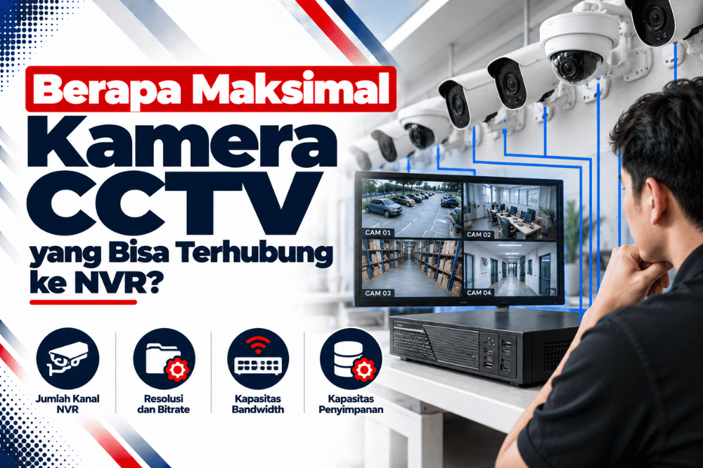 berapa maksimal kamera CCTV yang bisa terhubung ke NVR