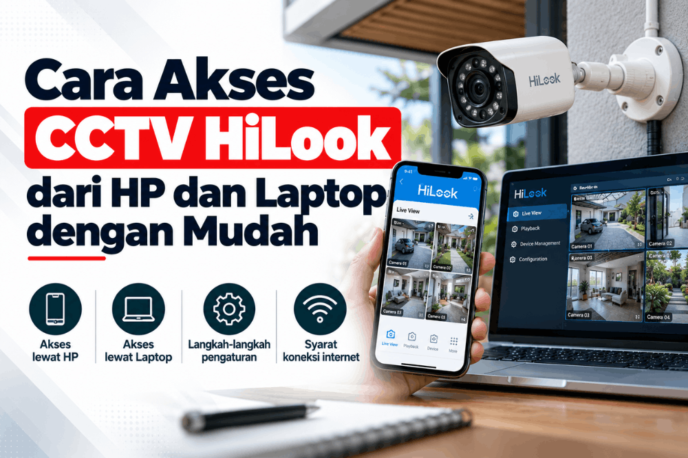 cara akses CCTV hilook dari HP dan laptop dengan mudah