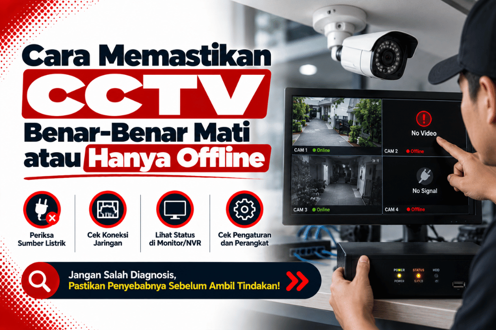 cara memastikan CCTV benar-benar mati atau hanya offline