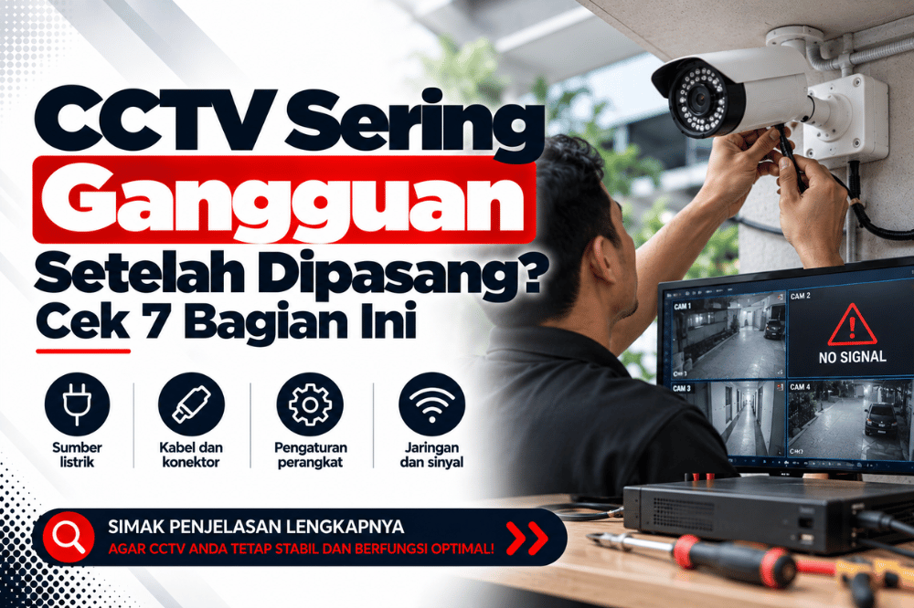 CCTV sering gangguan setelah dipasang cek 7 bagian ini