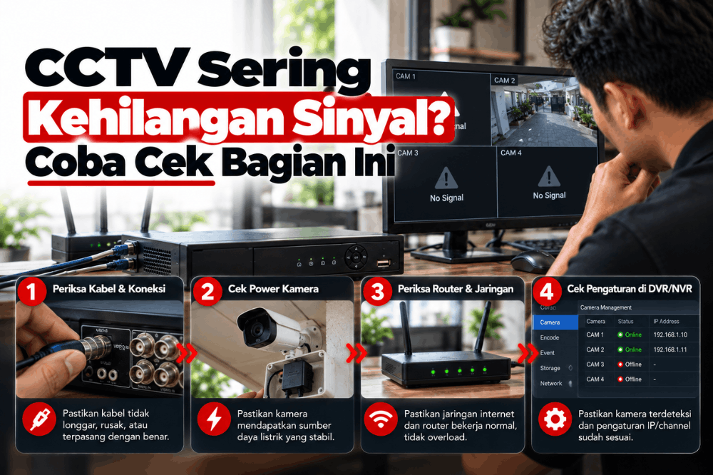 CCTV sering kehilangan sinyal coba cek bagian ini