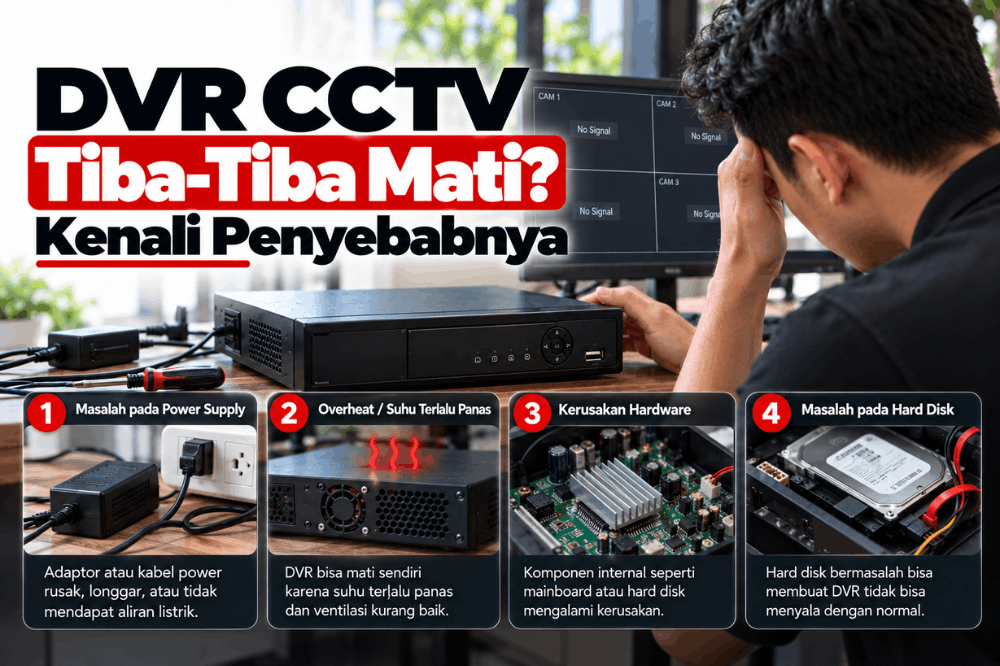 DVR CCTV tiba-tiba mati kenali penyebabnya