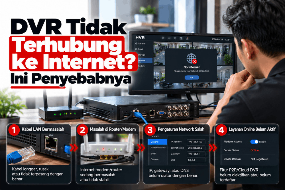 DVR tidak terhubung ke internet ini penyebabnya