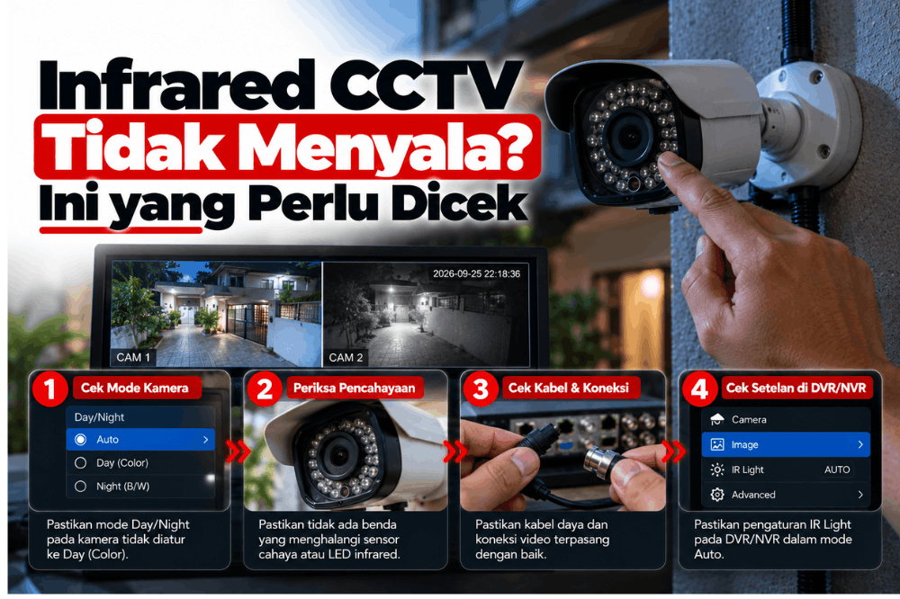 infrared CCTV idak menyala ini yang perlu dicek