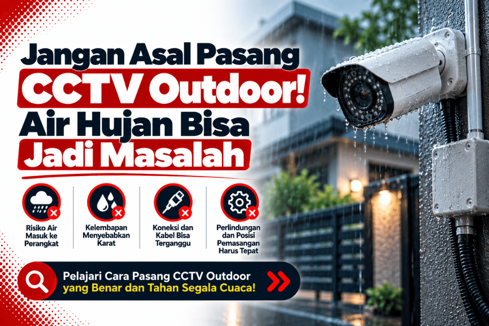 jangan asal pasang CCTV outdoor air hujan bisa jadi masalah