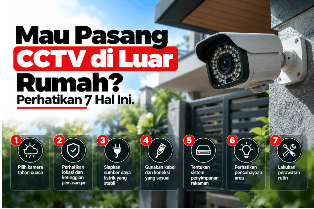 mau pasang CCTV di luar rumah perhatikan 7 hal ini