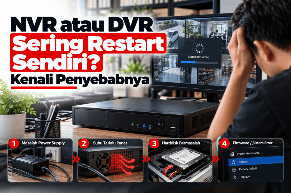 NVR atau DVR sering restart sendiri kenali penyebabnya
